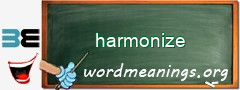 WordMeaning blackboard for harmonize